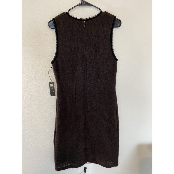 Carole Little Mohair Sheath Dress Large Brown Womens Sleeveless New - Picture 7 of 13
